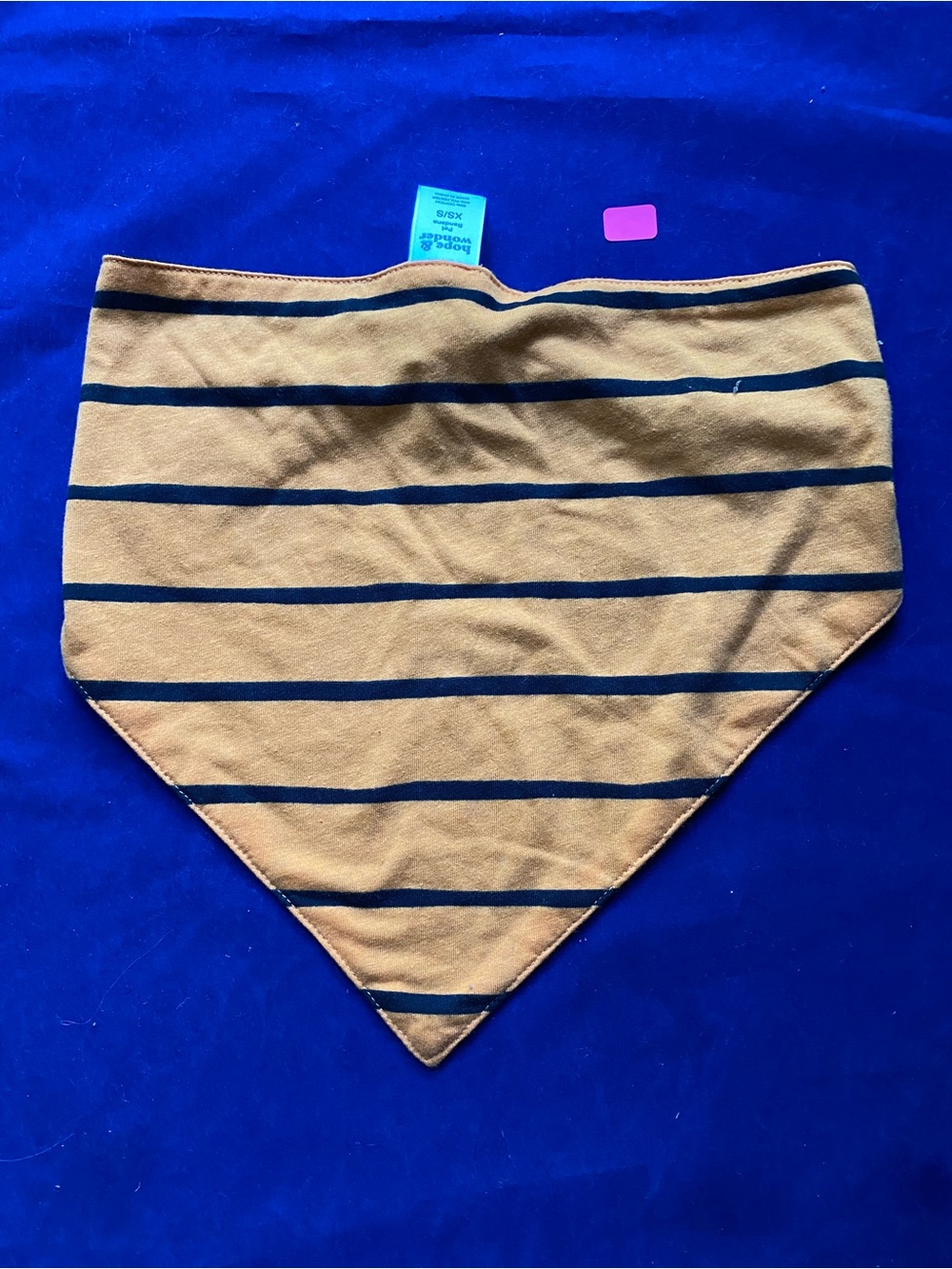 New Hope & Wonder Halloween Dog Orange & Black Stripe Scarf XS-S